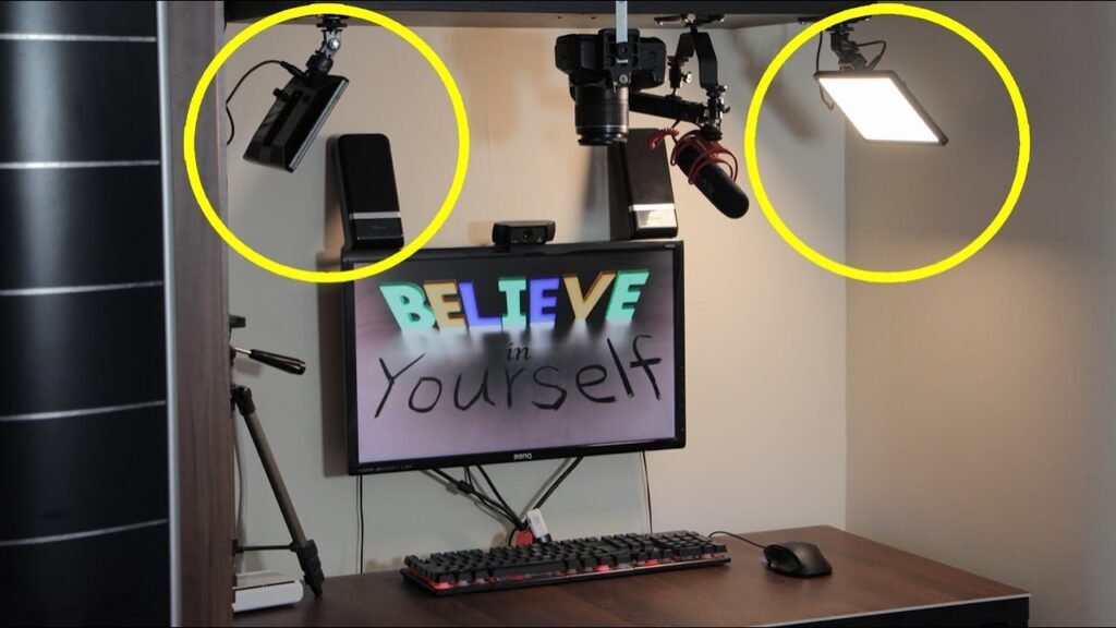 lighting setup for overhead phone filming